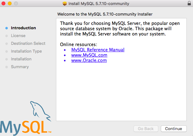 Mysql install mac